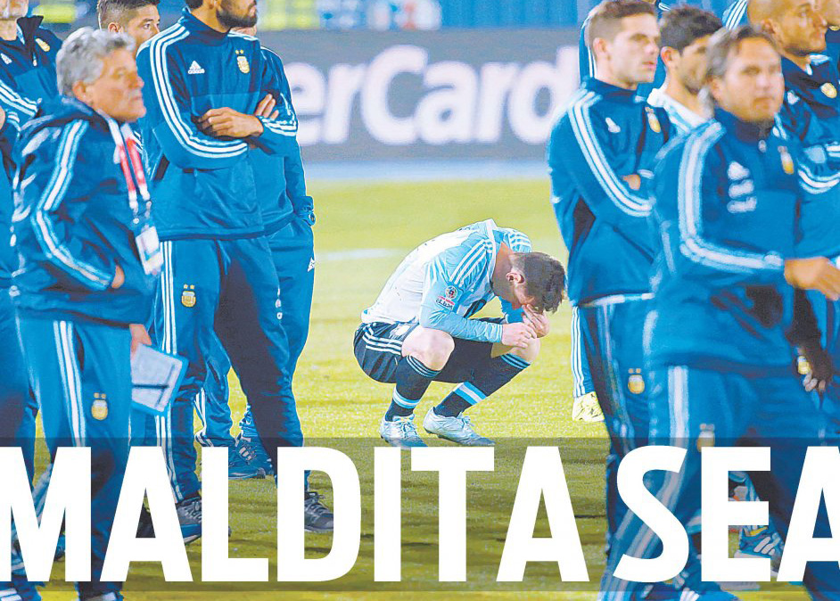 Chile Campeón: Las portadas “de luto” de los diarios argentinos