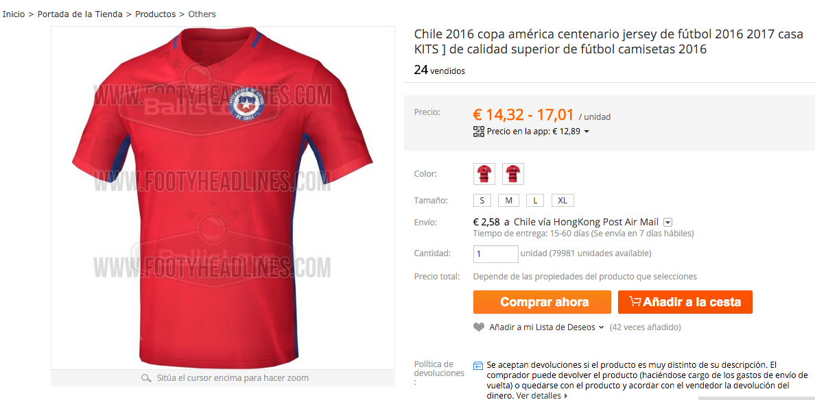 Nueva camiseta de Chile: Aún no sale a la venta pero ya circula la versión “Thai”